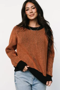 Best Baltic Born Winifred Ribbed Sweater | Black + Spice Black+Spice