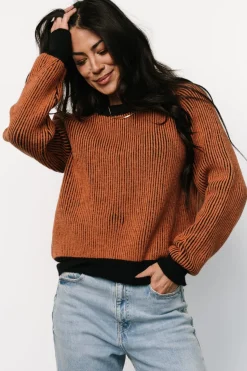 Best Baltic Born Winifred Ribbed Sweater | Black + Spice Black+Spice