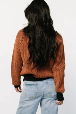 Best Baltic Born Winifred Ribbed Sweater | Black + Spice Black+Spice