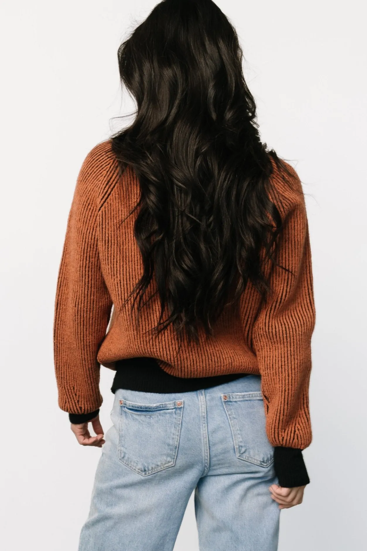 Best Baltic Born Winifred Ribbed Sweater | Black + Spice Black+Spice