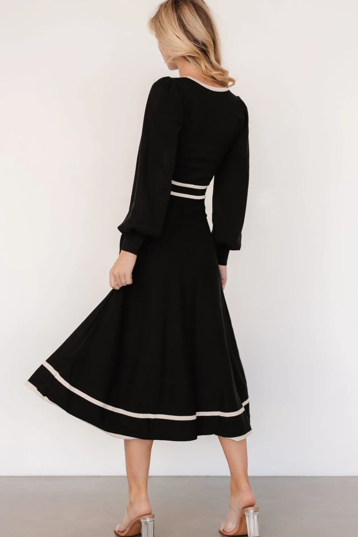 Fashion Baltic Born Winslet Knit Dress | Black + Cream Black+Cream