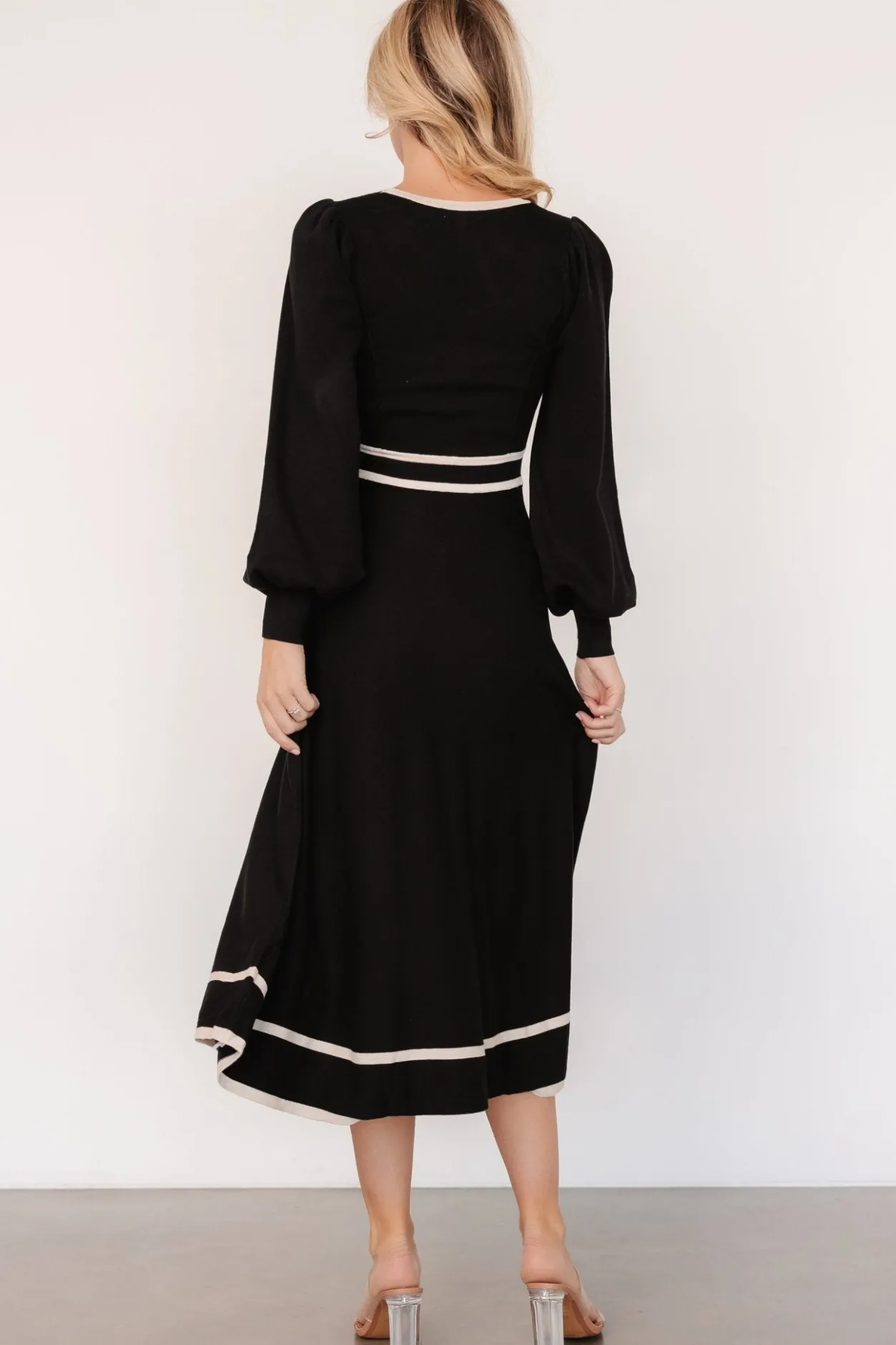 Fashion Baltic Born Winslet Knit Dress | Black + Cream Black+Cream
