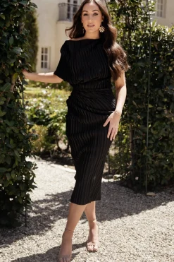 Clearance Baltic Born Winslow Pleated Midi Dress | Black