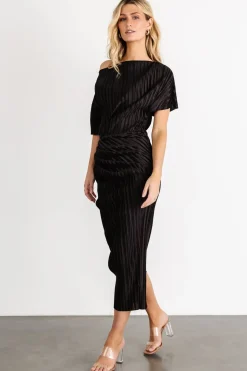 Clearance Baltic Born Winslow Pleated Midi Dress | Black