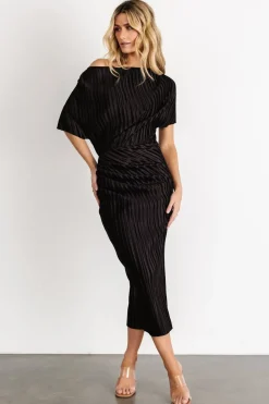 Clearance Baltic Born Winslow Pleated Midi Dress | Black
