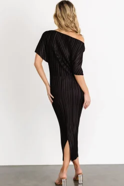 Clearance Baltic Born Winslow Pleated Midi Dress | Black