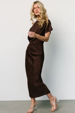 Best Baltic Born Winslow Pleated Midi Dress | Dark Brown DarkBrown