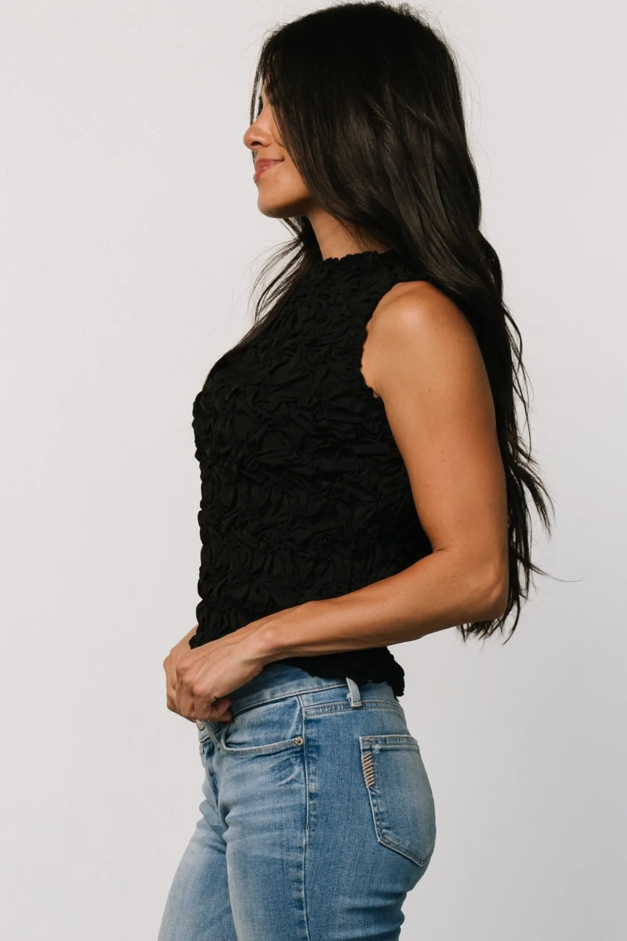 Sale Baltic Born Wyn Textured Tank Top | Black