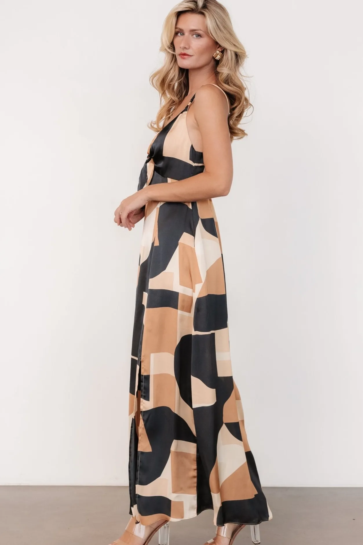 Fashion Baltic Born Xanthe Slip Dress | Midnight + Taupe Print Midnight+TaupePrint