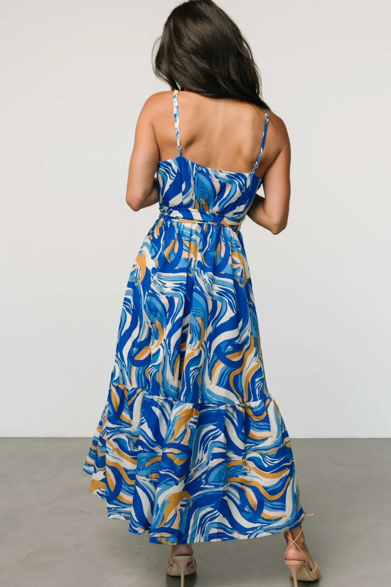 Outlet Baltic Born Yara Wrap Dress | Blue + Gold Multi Blue+GoldMulti