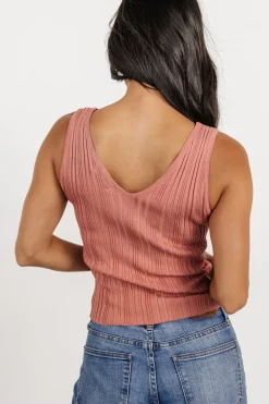 Discount Baltic Born York V Neck Tank | Clay
