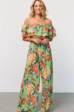 Best Baltic Born Zanzibar Off Shoulder Jumpsuit | Green Multi GreenMulti