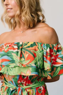 Best Baltic Born Zanzibar Off Shoulder Jumpsuit | Green Multi GreenMulti