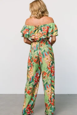 Best Baltic Born Zanzibar Off Shoulder Jumpsuit | Green Multi GreenMulti