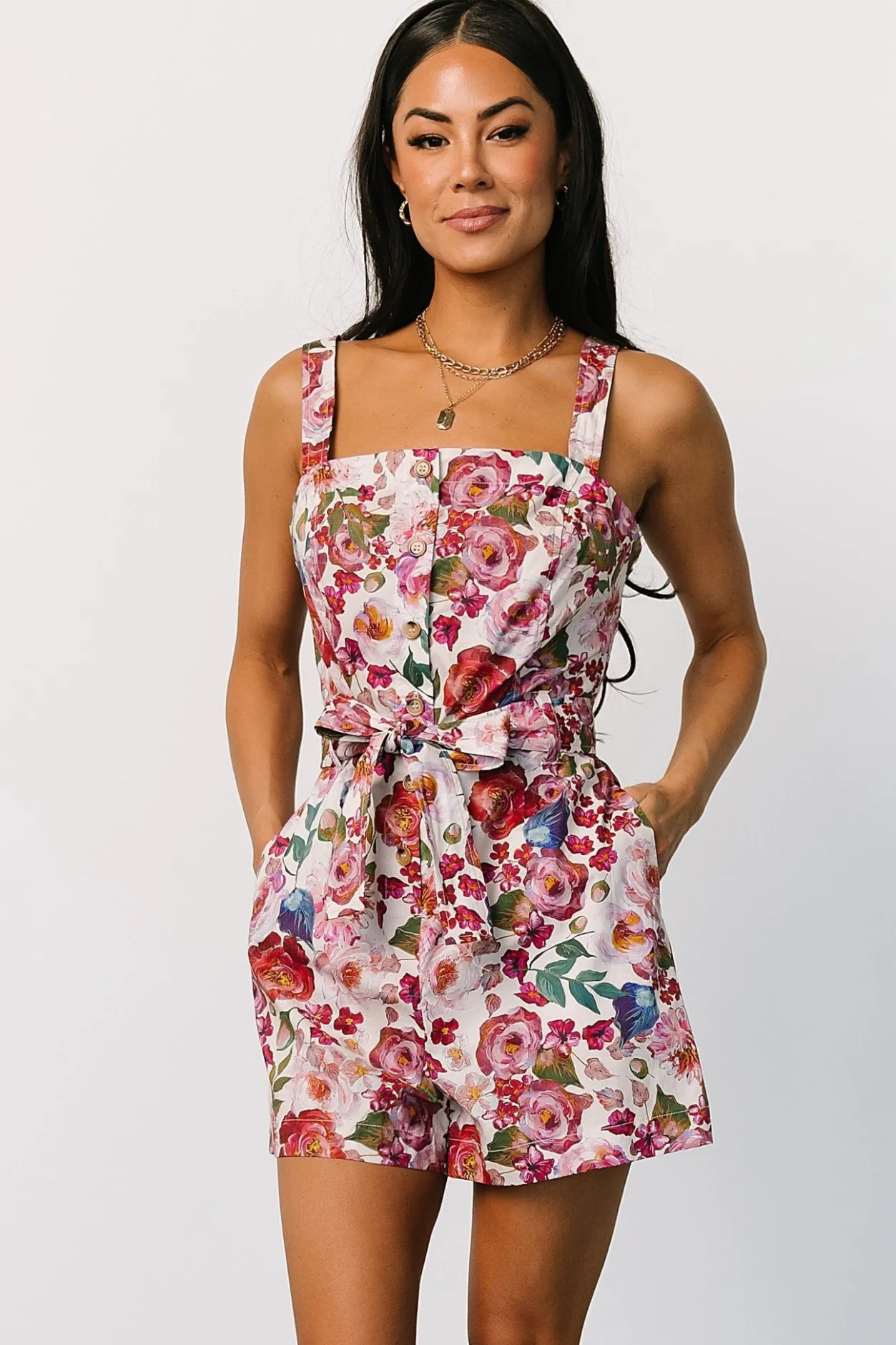 Hot Baltic Born Zariah Romper | Multi Floral MultiFloral