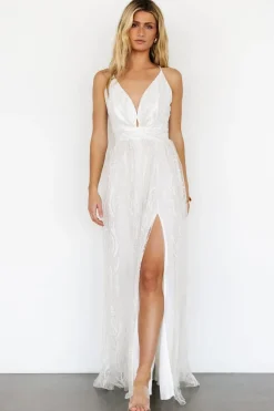 Fashion Baltic Born Zayla Shimmer Gown | White