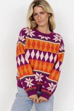Best Baltic Born Zermatt Sweater | Magenta + Orange Print Magenta+OrangePrint