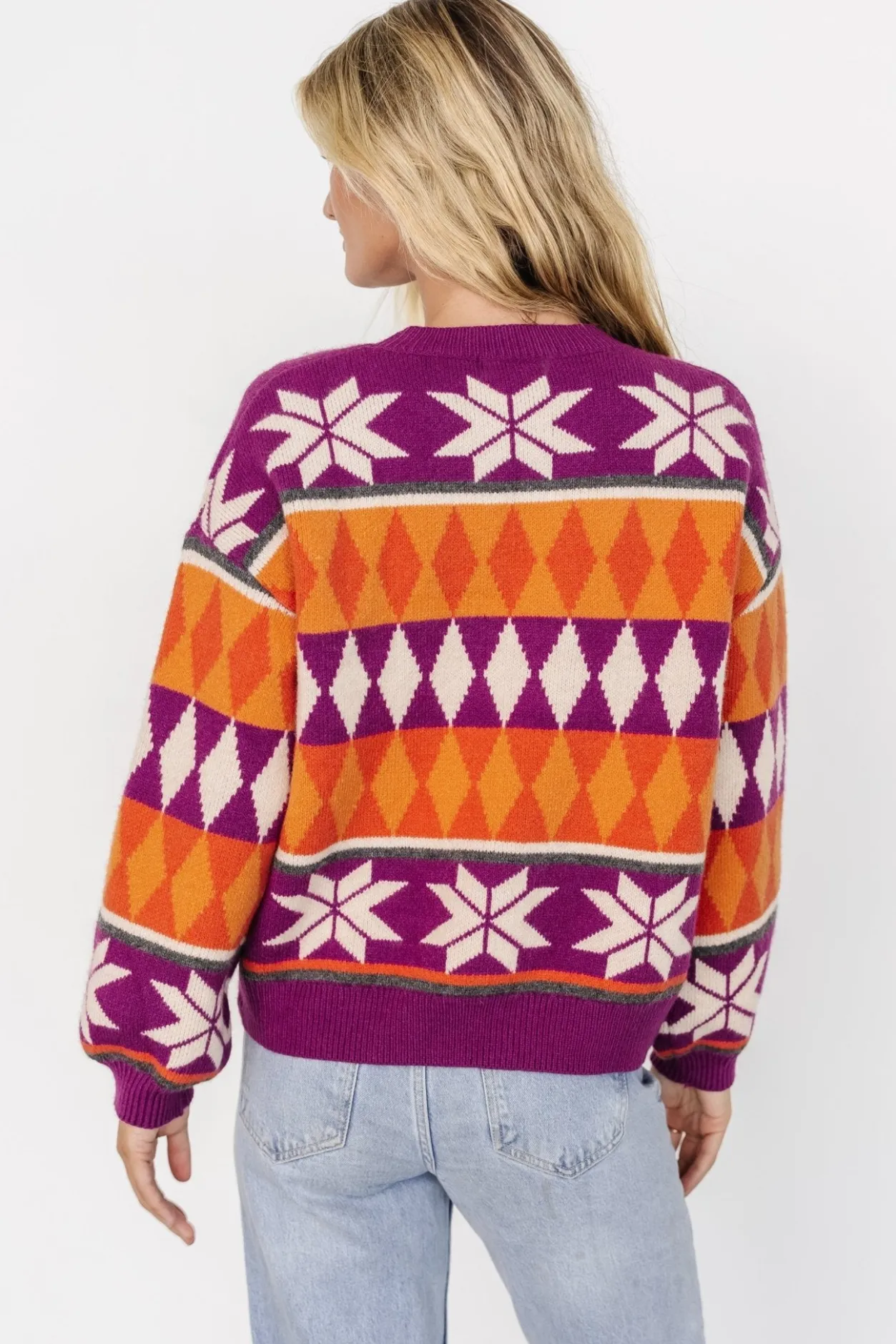 Best Baltic Born Zermatt Sweater | Magenta + Orange Print Magenta+OrangePrint