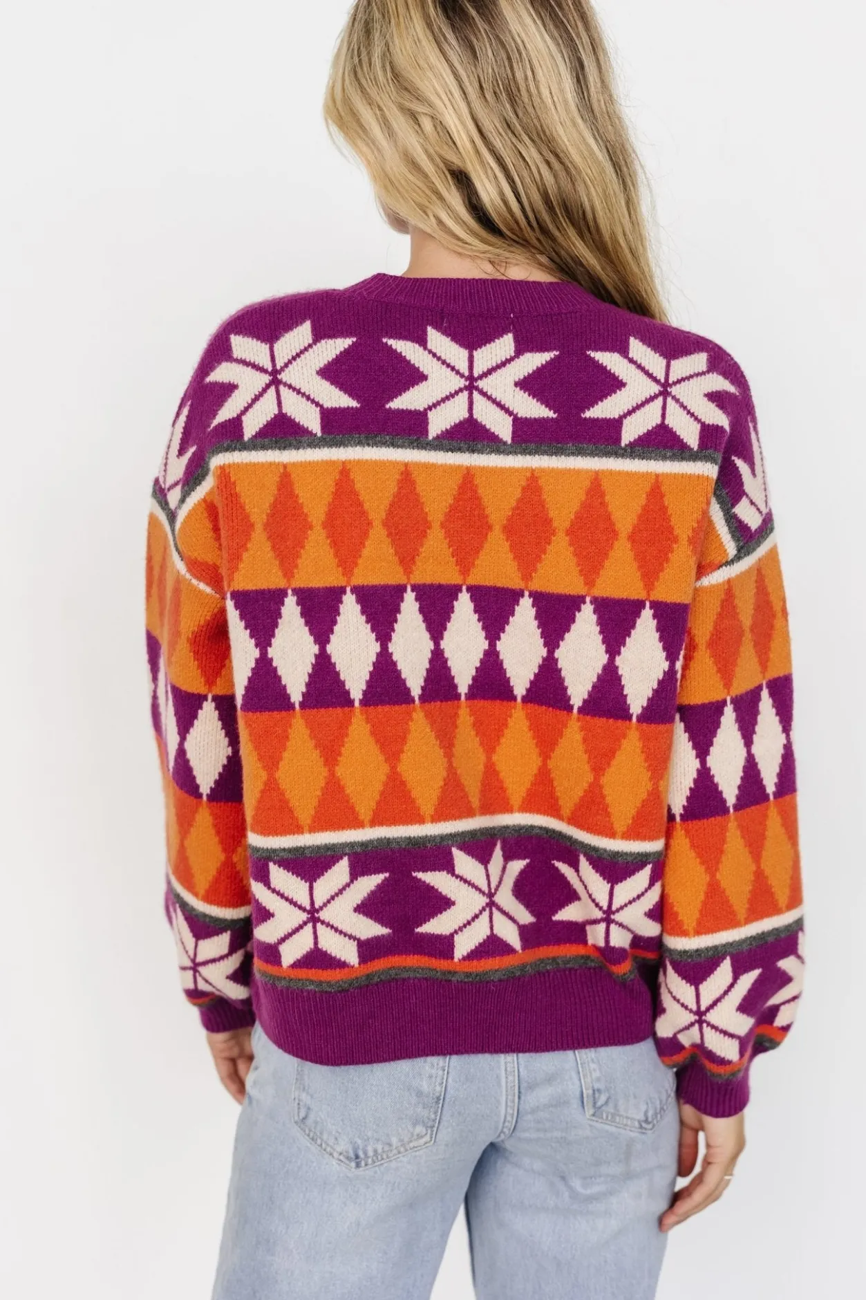 Best Baltic Born Zermatt Sweater | Magenta + Orange Print Magenta+OrangePrint