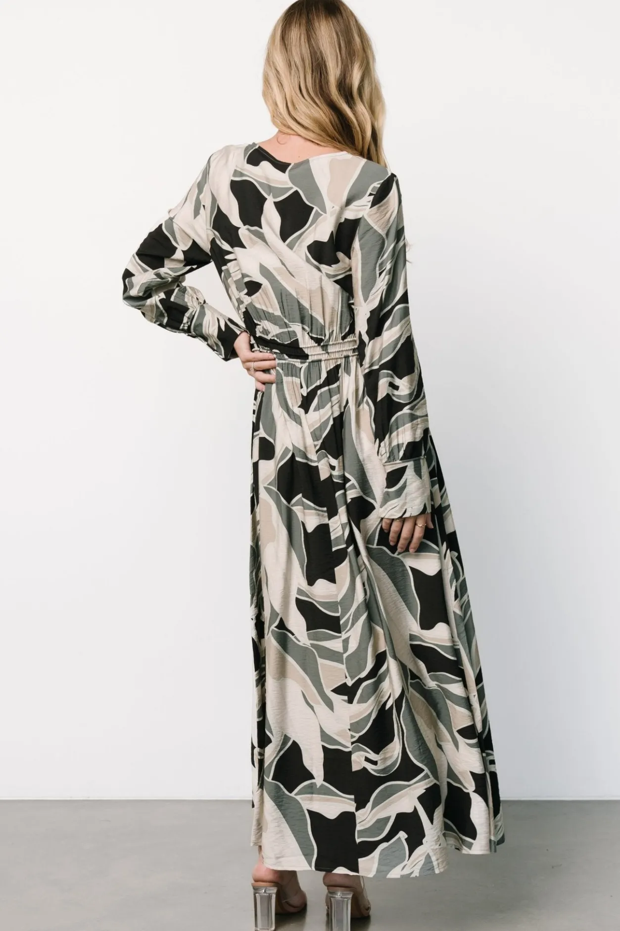 Fashion Baltic Born Zinnia Maxi Dress | Black + Eucalyptus Print Black+EucalyptusPrint