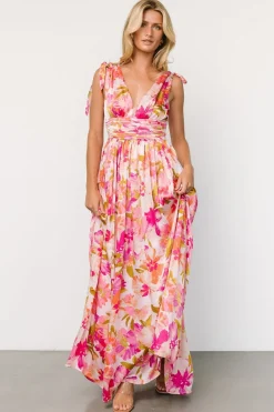 Online Baltic Born Zoe Tie Maxi Dress | Pink Multi PinkMulti
