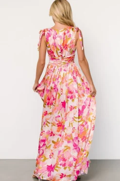 Online Baltic Born Zoe Tie Maxi Dress | Pink Multi PinkMulti