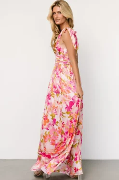 Online Baltic Born Zoe Tie Maxi Dress | Pink Multi PinkMulti